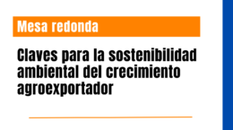 Mesa redonda: Claves para la sostenibilidad ambiental del crecimiento agroexportador