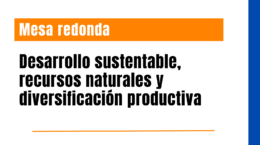 Mesa redonda: Desarrollo sustentable, recursos naturales y diversificación productiva